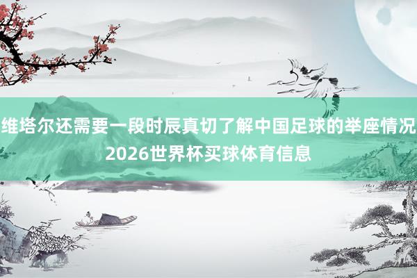 维塔尔还需要一段时辰真切了解中国足球的举座情况2026世界杯买球体育信息
