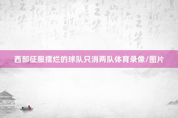 西部征服摆烂的球队只消两队体育录像/图片