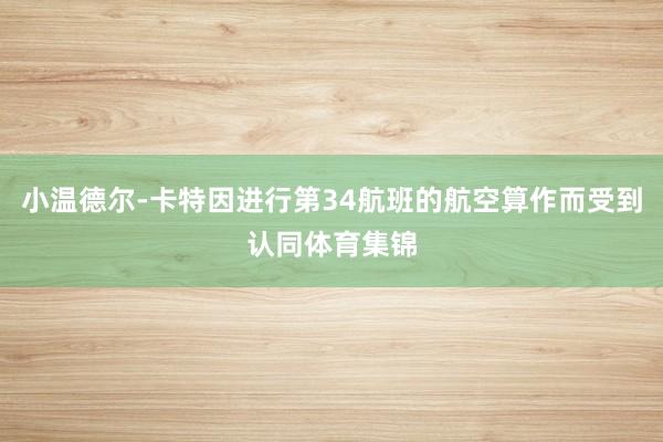 小温德尔-卡特因进行第34航班的航空算作而受到认同体育集锦