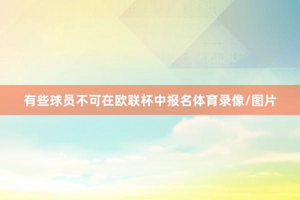 有些球员不可在欧联杯中报名体育录像/图片