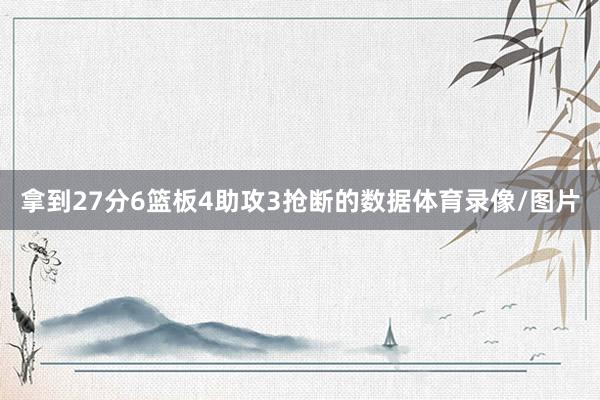 拿到27分6篮板4助攻3抢断的数据体育录像/图片