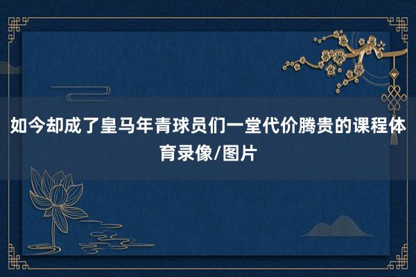 如今却成了皇马年青球员们一堂代价腾贵的课程体育录像/图片