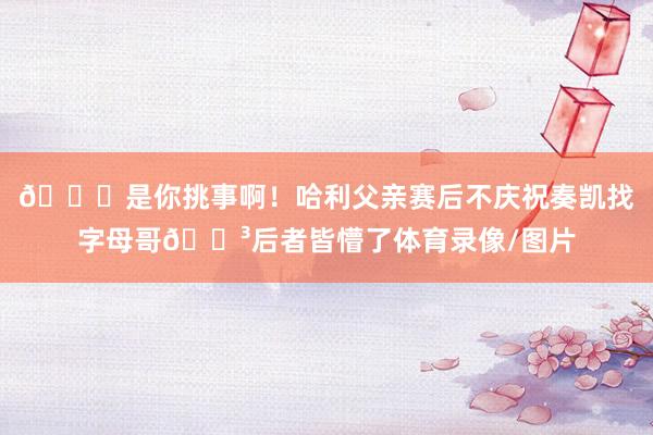 💀是你挑事啊！哈利父亲赛后不庆祝奏凯找字母哥😳后者皆懵了体育录像/图片