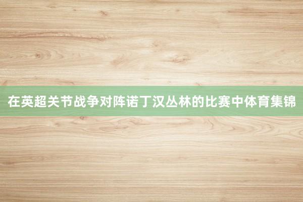 在英超关节战争对阵诺丁汉丛林的比赛中体育集锦