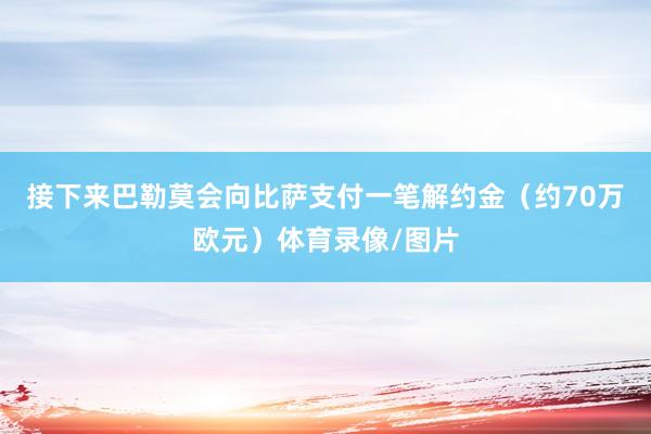 接下来巴勒莫会向比萨支付一笔解约金(约70万欧元)体育录像/图片