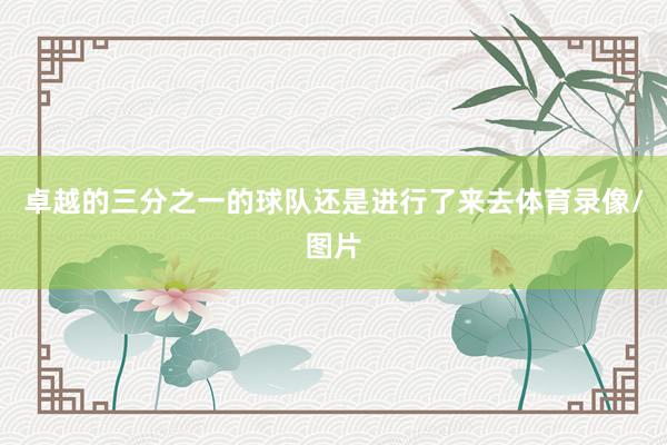 卓越的三分之一的球队还是进行了来去体育录像/图片