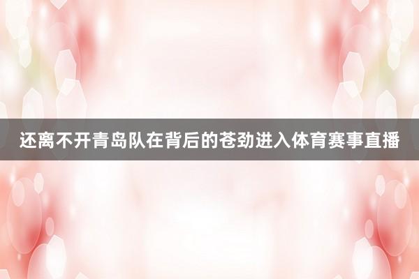 还离不开青岛队在背后的苍劲进入体育赛事直播