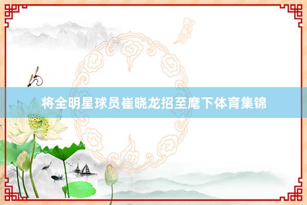 将全明星球员崔晓龙招至麾下体育集锦