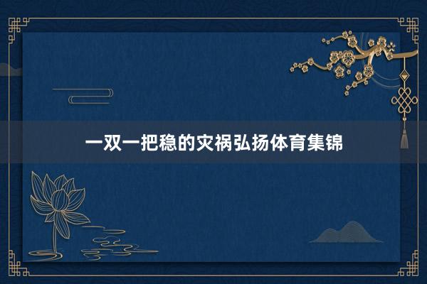 一双一把稳的灾祸弘扬体育集锦