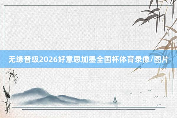无缘晋级2026好意思加墨全国杯体育录像/图片