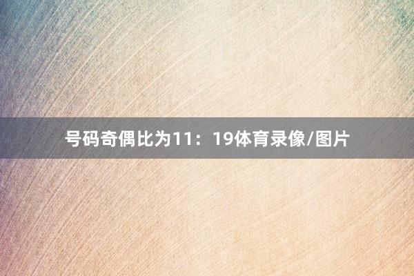 号码奇偶比为11：19体育录像/图片