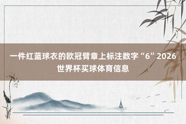 一件红蓝球衣的欧冠臂章上标注数字“6”2026世界杯买球体育信息
