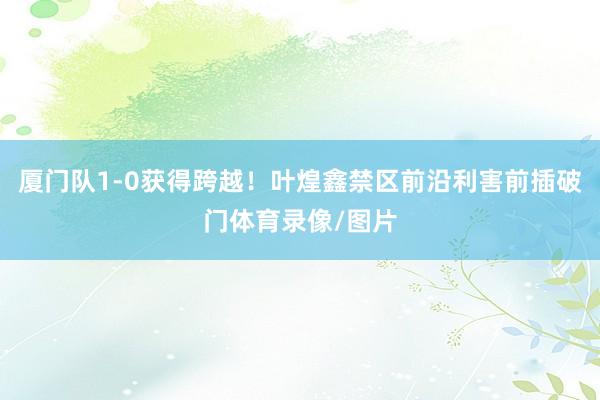 厦门队1-0获得跨越！叶煌鑫禁区前沿利害前插破门体育录像/图片