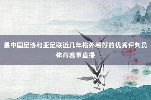 是中国足协和亚足联近几年格外看好的优秀评判员体育赛事直播